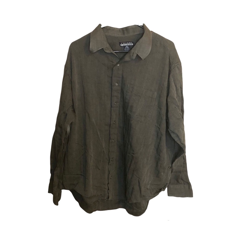 L’Homme Button Down Shirt XXL 18 18.5